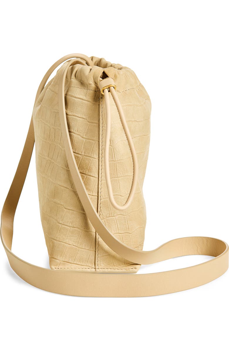 Vince Sarai Croc Embossed Leather Crossbody Bag, Alternate, color, Marzipan