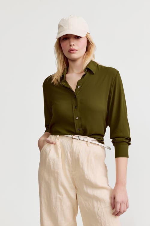 The Shirt By Rochelle Behrens The Signature Shirt In Green