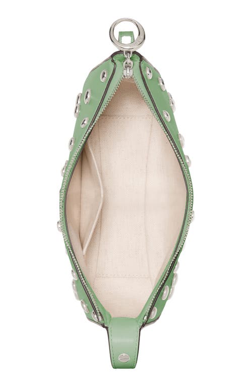 Kate Spade New York Halo Studded Fine Grain Leather Crossbody In Green