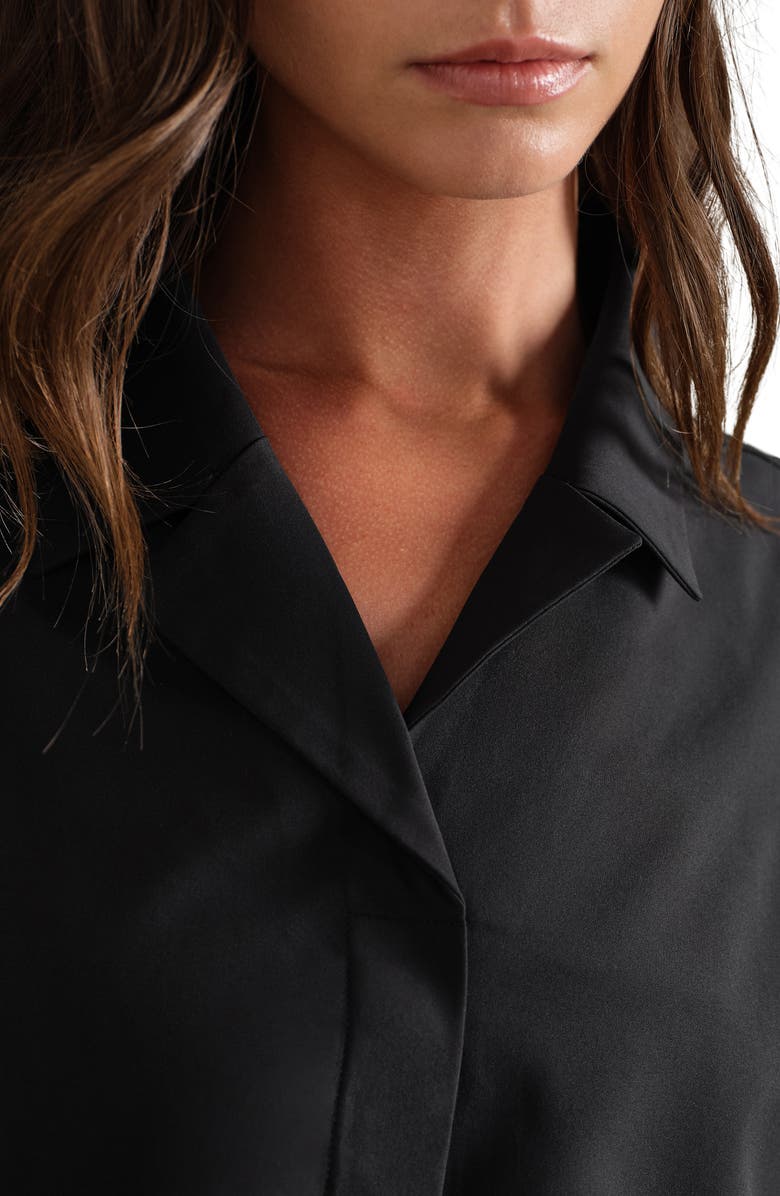 Rhone Mirage Sleeveless Performance Button-Up Shirt, Alternate, color, Pure Black