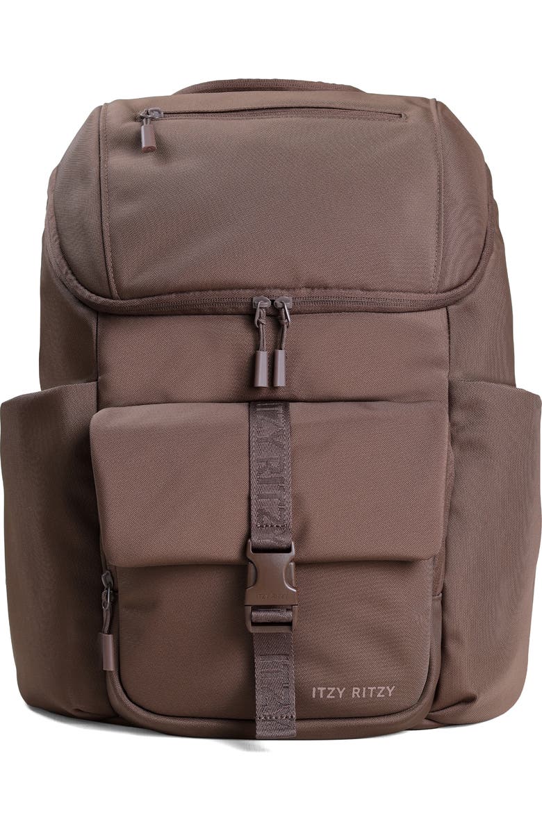 Itzy Ritzy Belong Bucket Backpack, Main, color, Chocolate