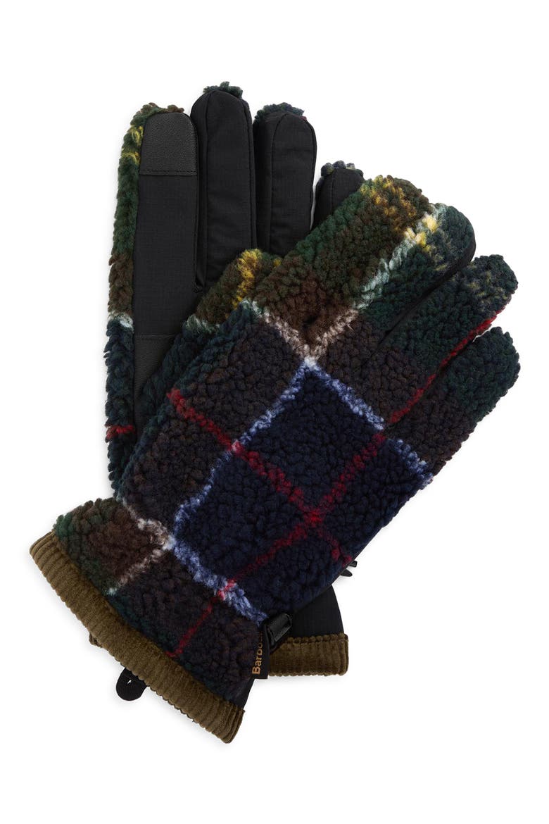 Field Tartan Fleece Touchscreen Gloves, Main, color, CLASSIC TARTAN