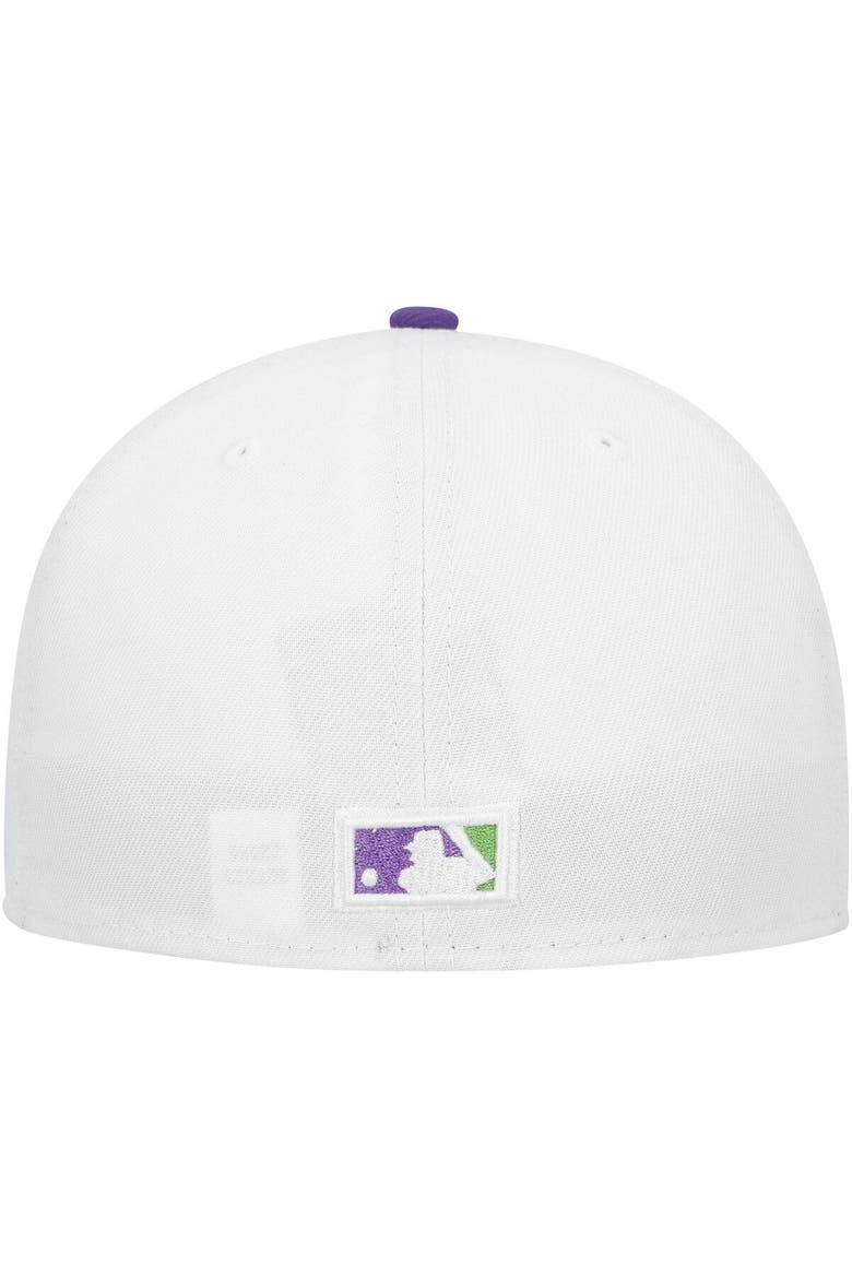 Men's New Era White Florida Marlins  Side Patch 59FIFTY Fitted Hat, Alternate, color, White