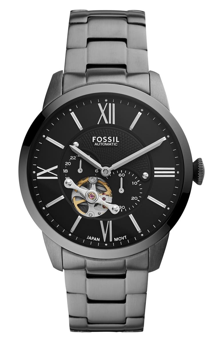 Fossil Townsman Automatic Bracelet Watch, 44mm, Main, color,