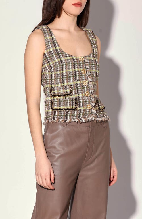 Walter Baker Maria Tweed Top In Multi