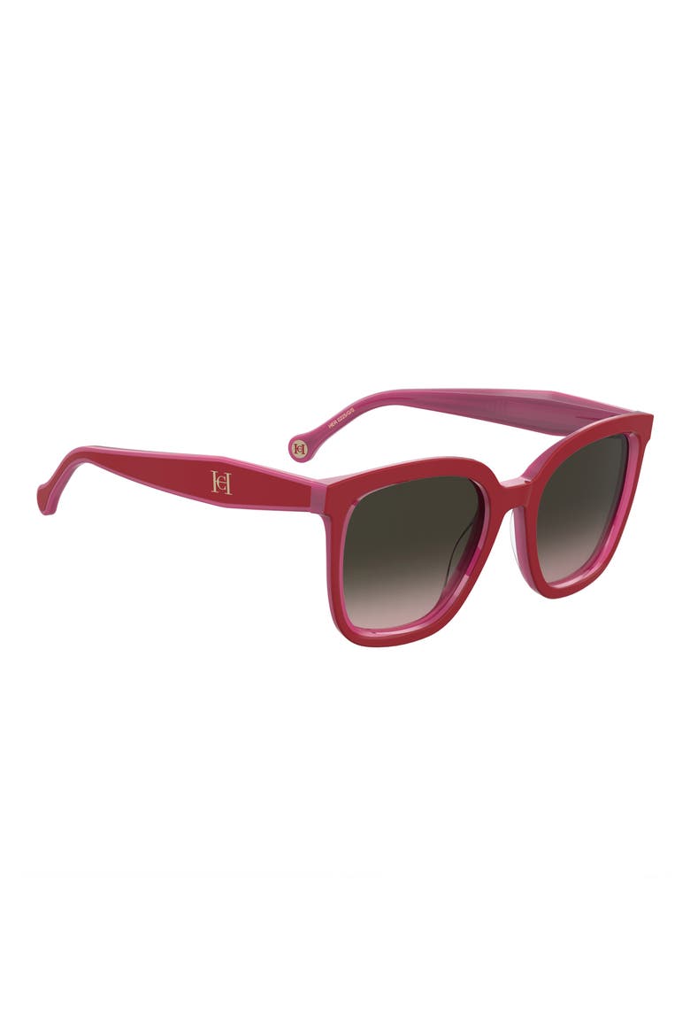 54mm Square Sunglasses, Alternate, color, RED PEARLED PINK