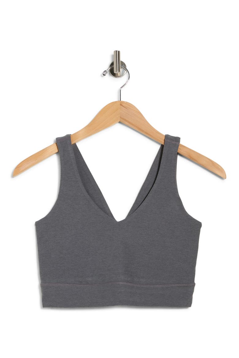 Space Dye Longline Sports Bra, Alternate, color, TRUE GRAY HEATHER