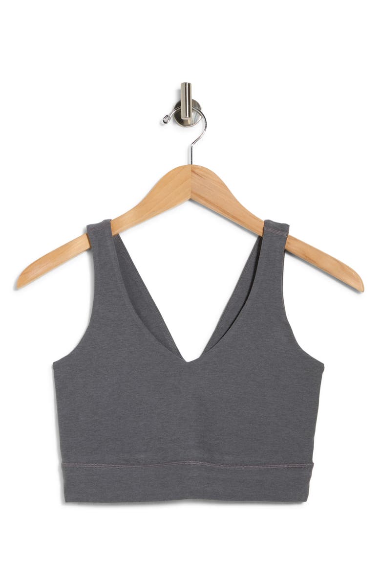 Beyond Yoga Space Dye Longline Sports Bra, Main, color, True Gray Heather