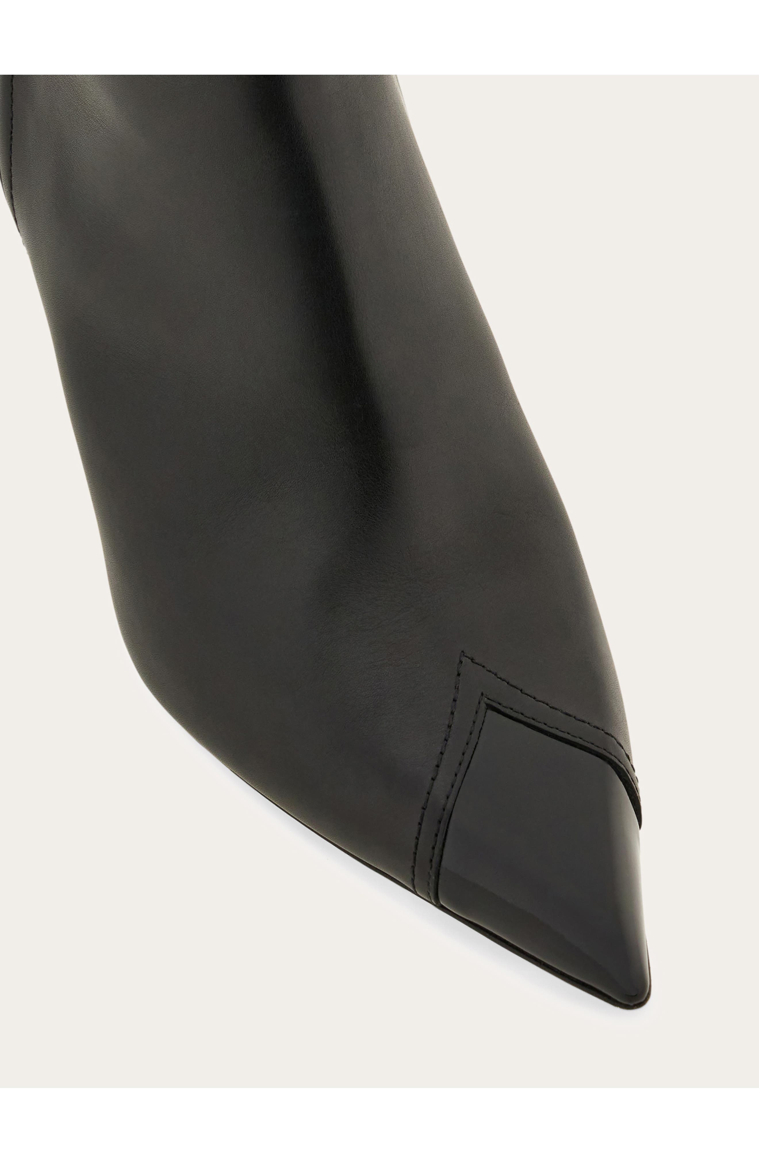 FERRAGAMO Eagle 70 Pointed Toe Leather Bootie, Alternate, color, 