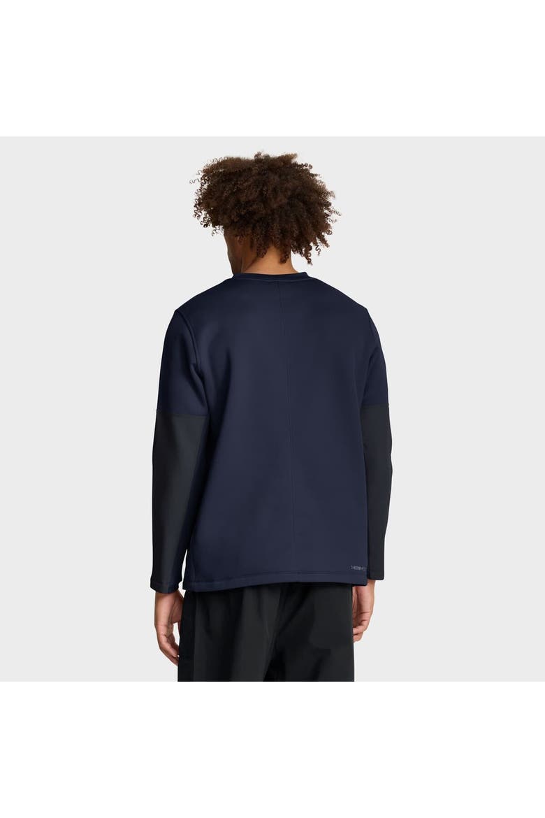 Men's Jordan Brand Navy North Carolina Tar Heels 2025 Sideline Coach Therma-FIT Long Sleeve T-Shirt, Alternate, color, Navy