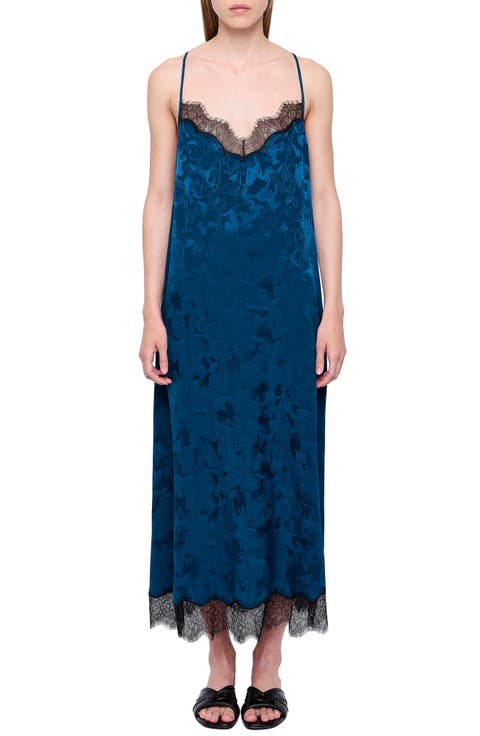 Respa Horse Jacquard Silk Slipdress