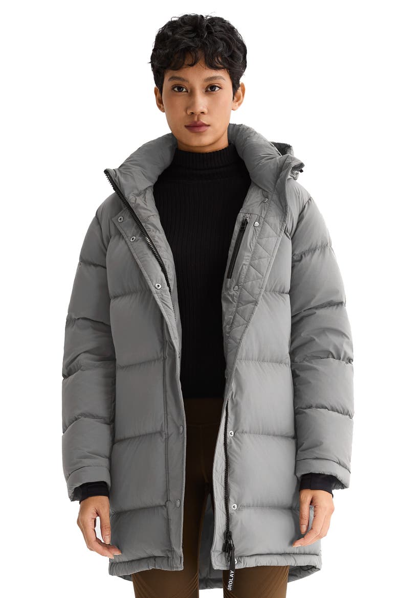 Puff-O® Hip-Length Down Puffer Jacket, Alternate, color, Gray