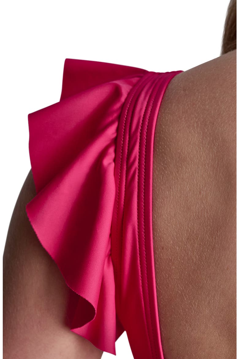 Ruffle Sleeve One-Piece Swimsuit, Alternate, color, AMALFI
