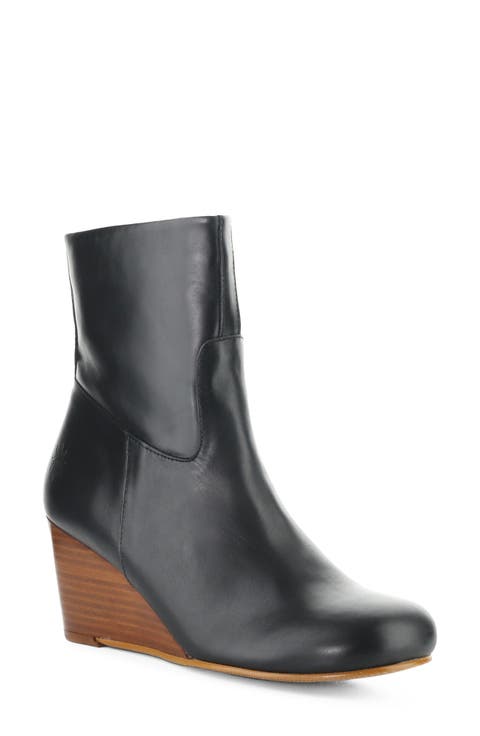 Tael Leather Wedge Bootie