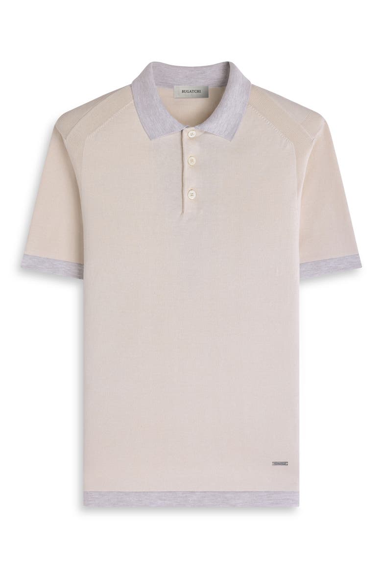 Cotton Blend Polo Sweater, Alternate, color, ALMOND