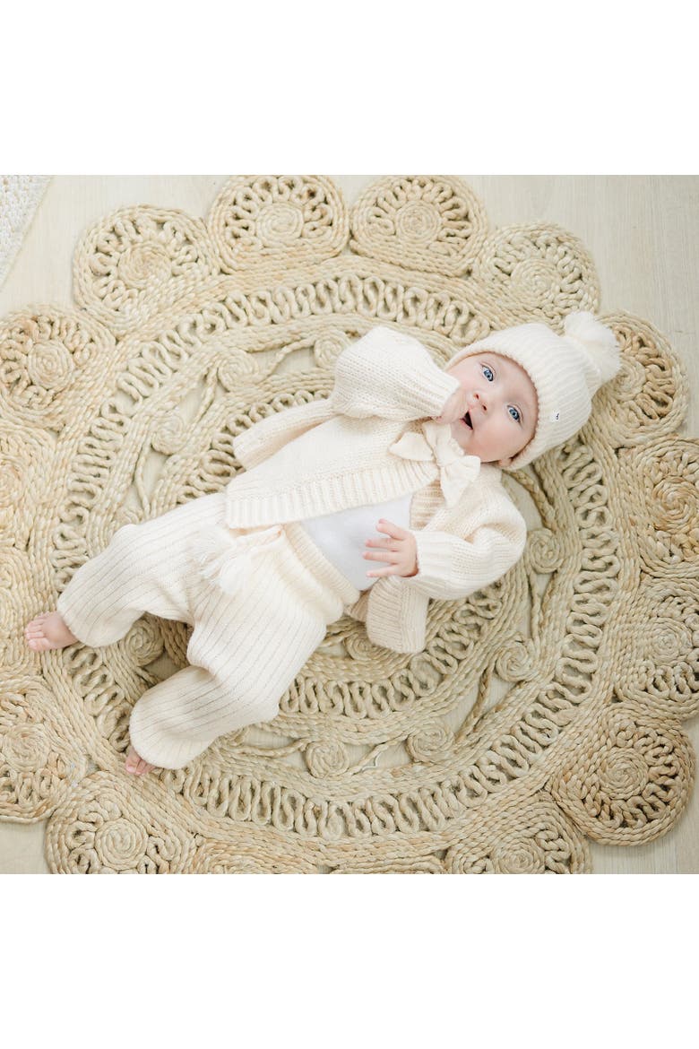 Scandi Bow Cardigan-Toddler, Little Kid, Alternate, color, Cream Heather