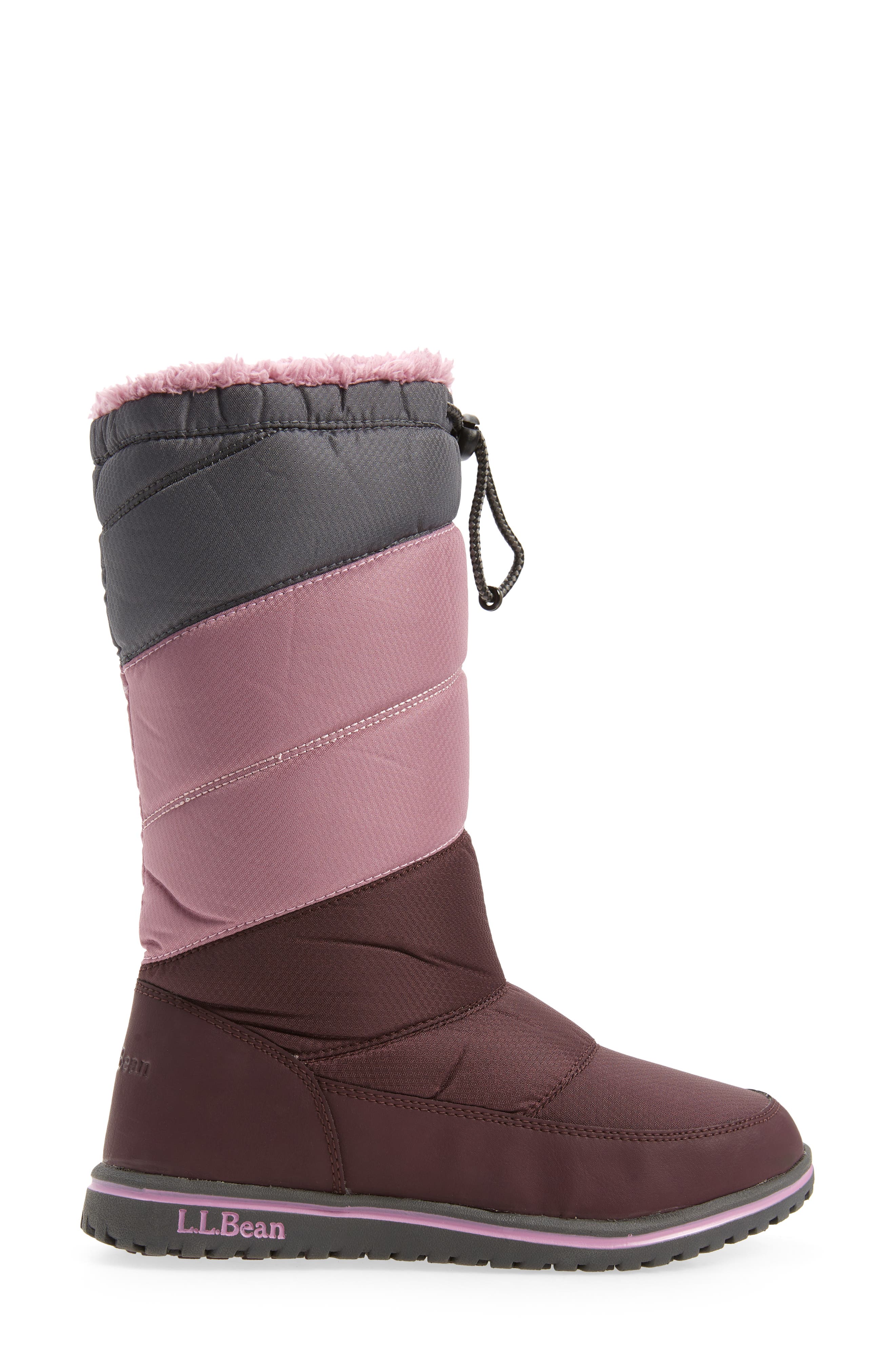 L.L.Bean Ultralight Waterproof Tall Snow Boot, Alternate, color, Dark Plum/ Mauve Berry
