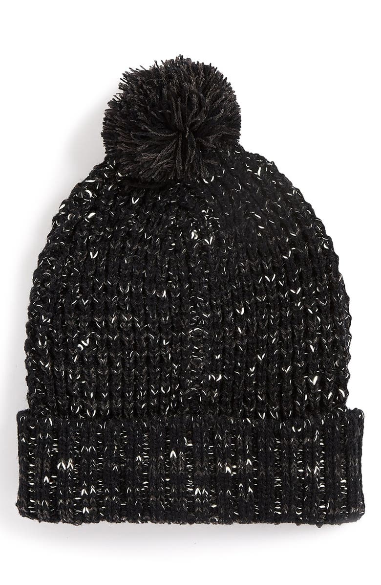 Topman Marled Knit Beanie, Alternate, color, 