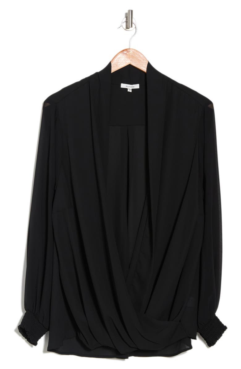 Pleione Surplice Wrap Long Sleeve Blouse, Alternate, color,
