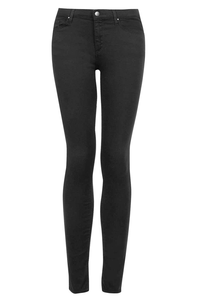Topshop Moto 'Leigh' Mid Rise Skinny Jeans, Alternate, color, 