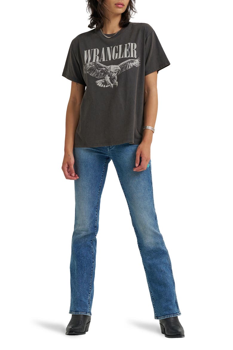 Eagle Logo Graphic T-Shirt, Alternate, color, FADED BLACK