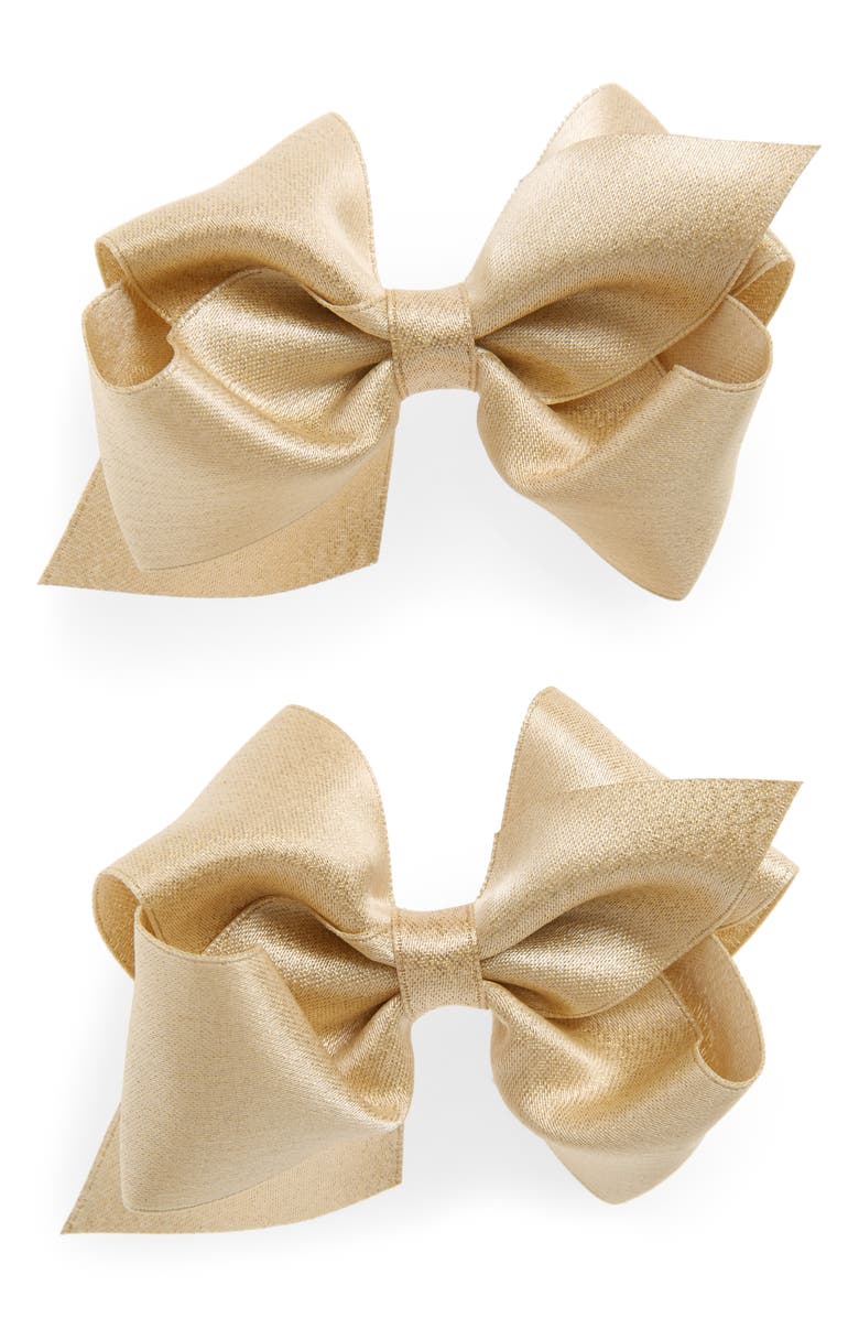 PLH Bows 2-Pack Sparkle Hair Clips, Main, color,