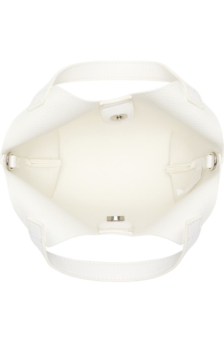 Madden Girl Faux Leather Mini Shopper Tote, Alternate, color, White