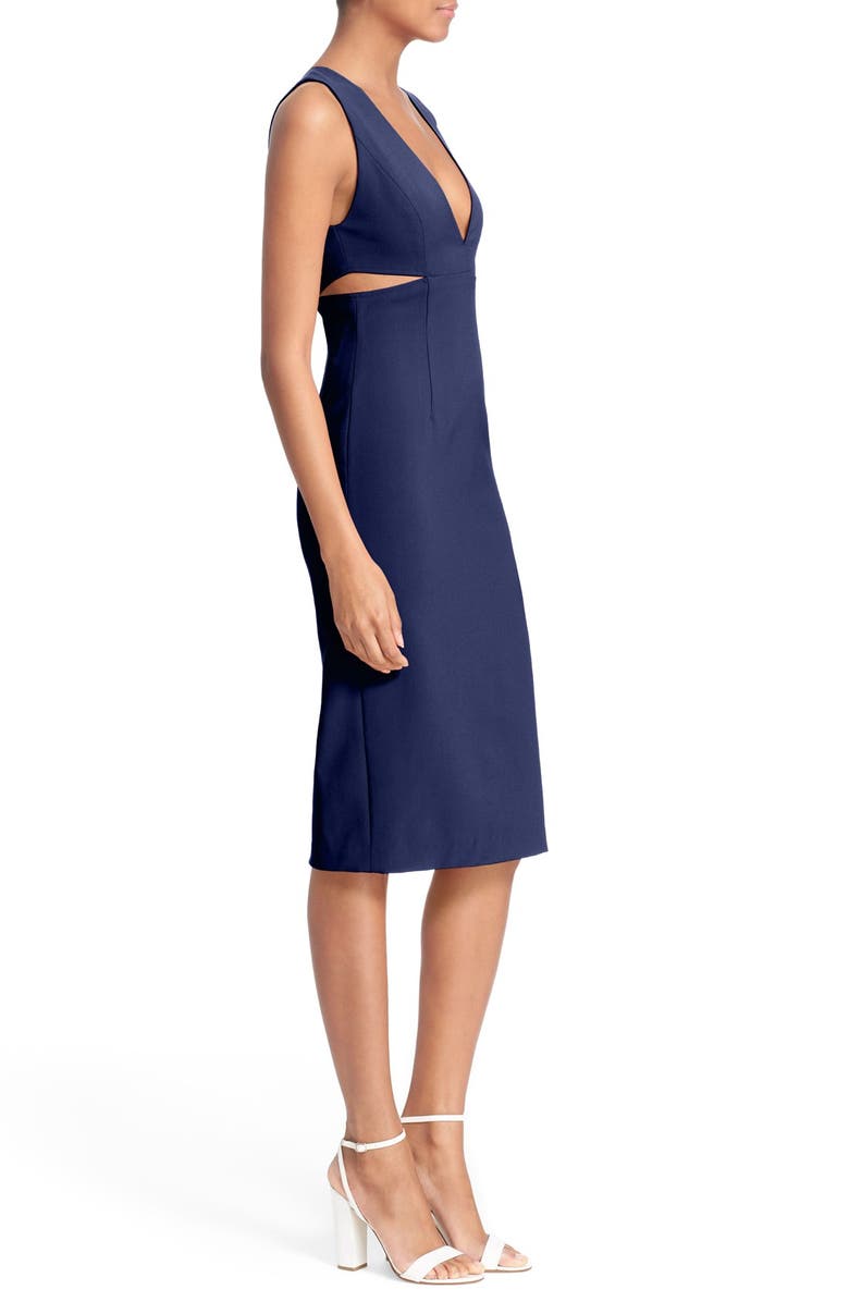 Alice + Olivia 'Rikki' Cutout Midi Dress, Alternate, color,