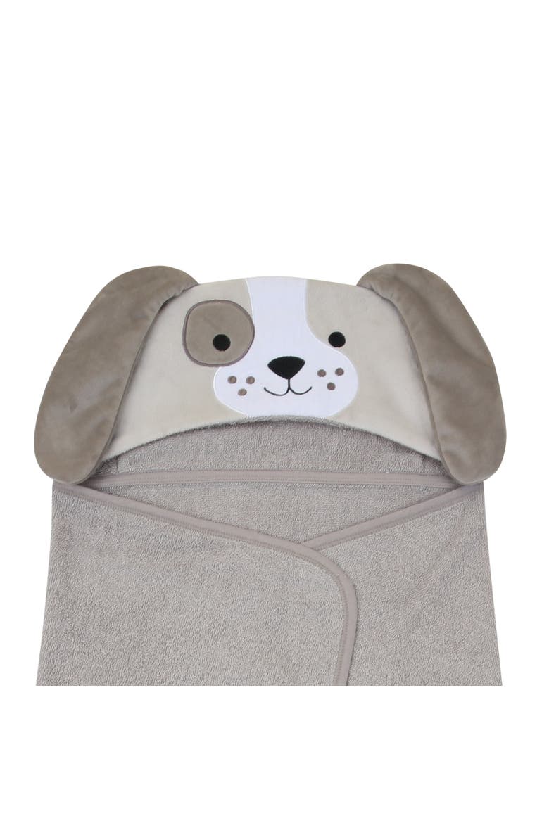 Baby/Infant Luxury Cotton Terry Dog/Puppy Hooded Bath Towel, Alternate, color, Brown
