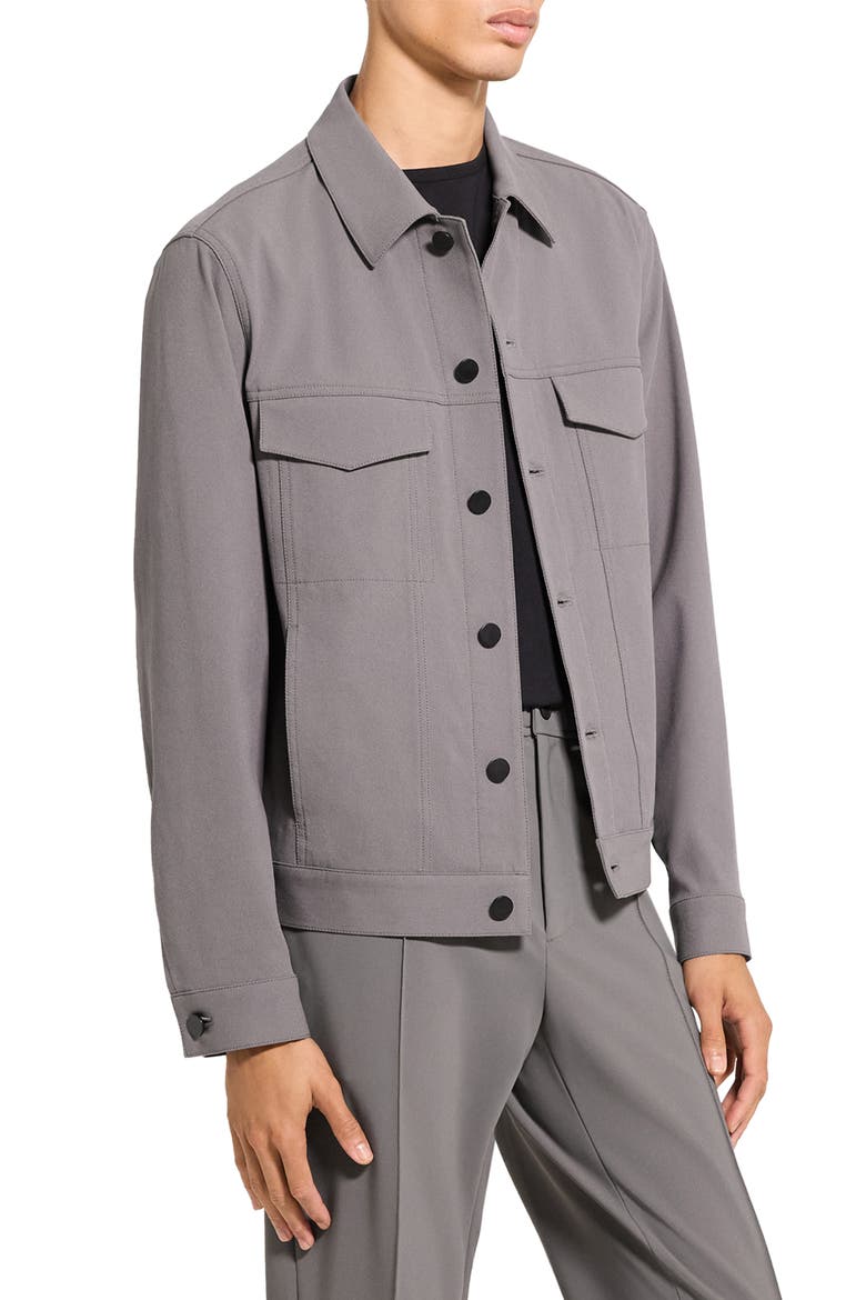 River Trucker in Neoteric Twill Jacket, Alternate, color, CARBON - BAX