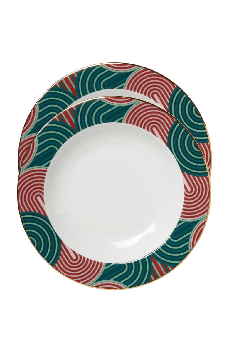 La DoubleJ Soup Plates Set Of 2 Slinky Verde, Main, color, Slinky Verde