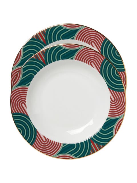 Soup Plates Set Of 2 Slinky Verde