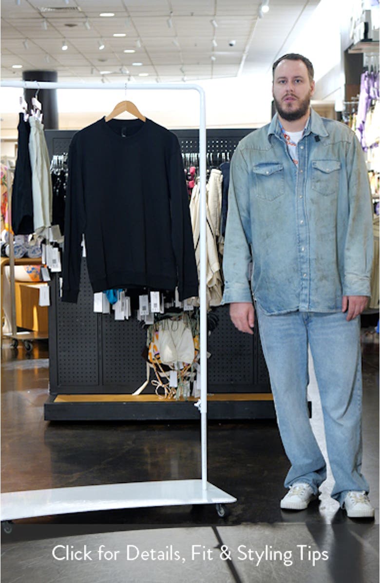 Cotton Blend Crewneck Sweatshirt, sales video thumbnail