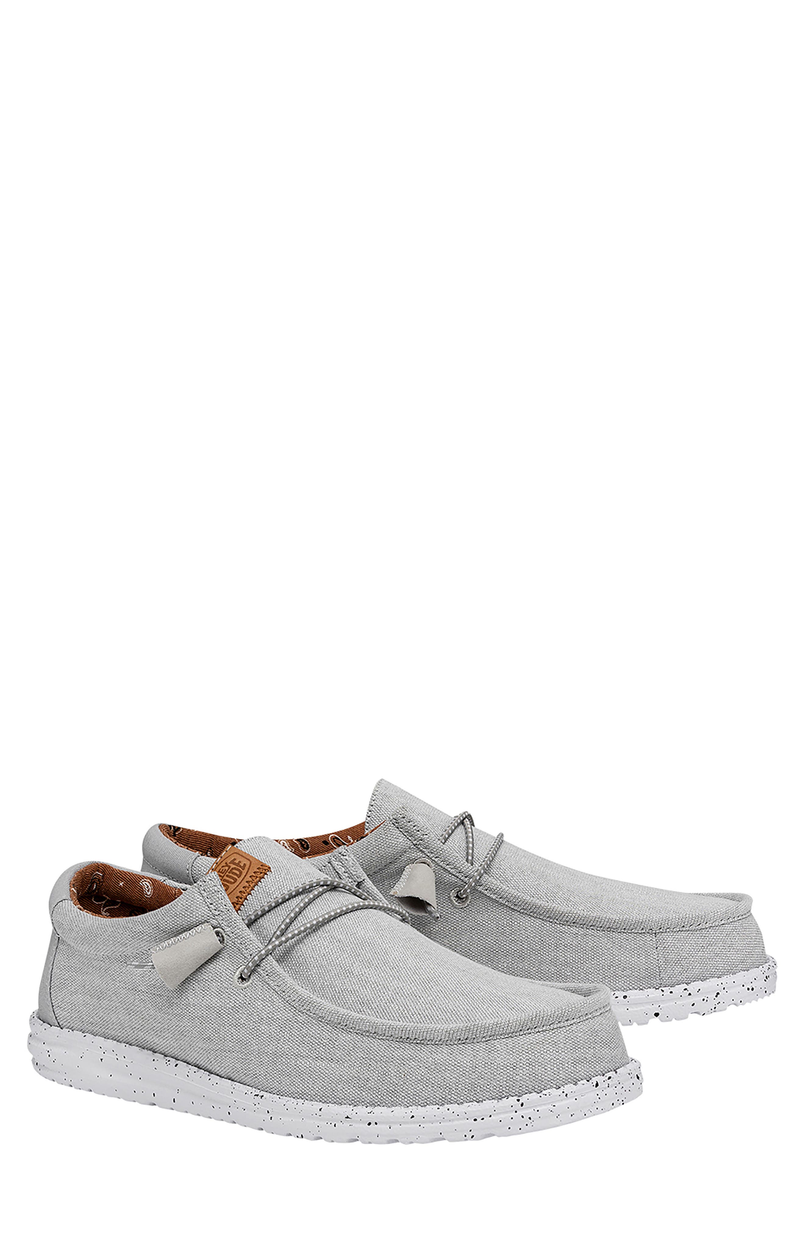 Hey Dude Wally Slip-On Sneaker, Main, color, Light Grey