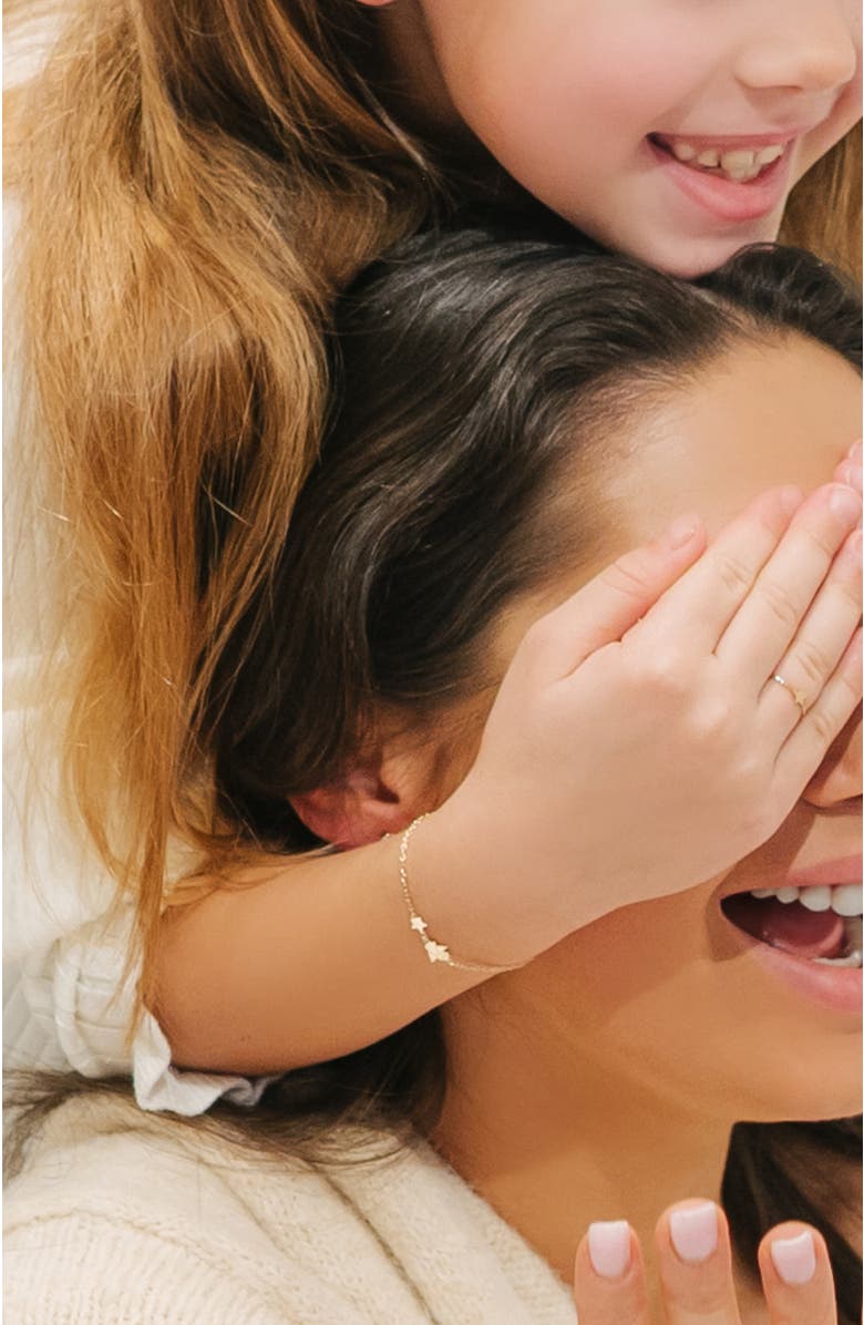 In Season Jewelry 14k Polished Angel Chain Link Bracelet, Alternate, color, Gold