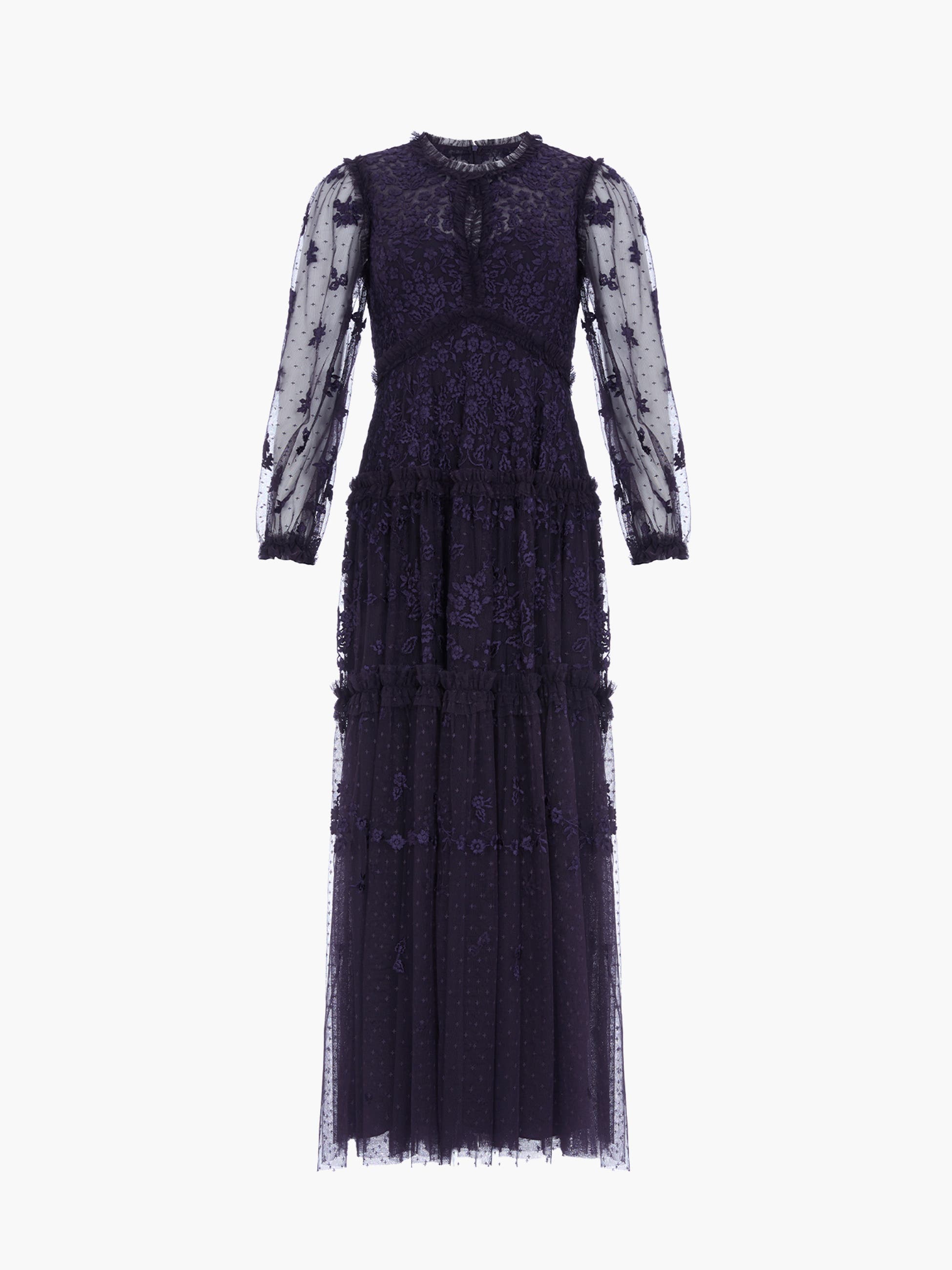 Autumn Lace Long Sleeve Ankle Gown - image 2
