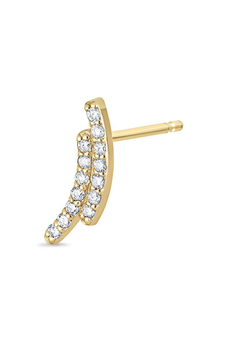 Solstice 18K Yellow Gold Diamond Bar Stud Earrings, Alternate, color, 18K YELLOW GOLD