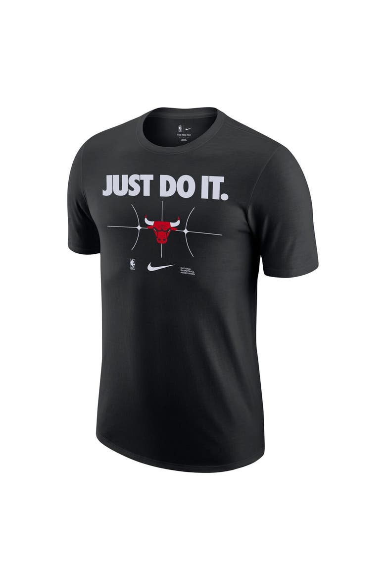 Men's Nike Black Chicago Bulls Just Do It T-Shirt, Alternate, color, Black