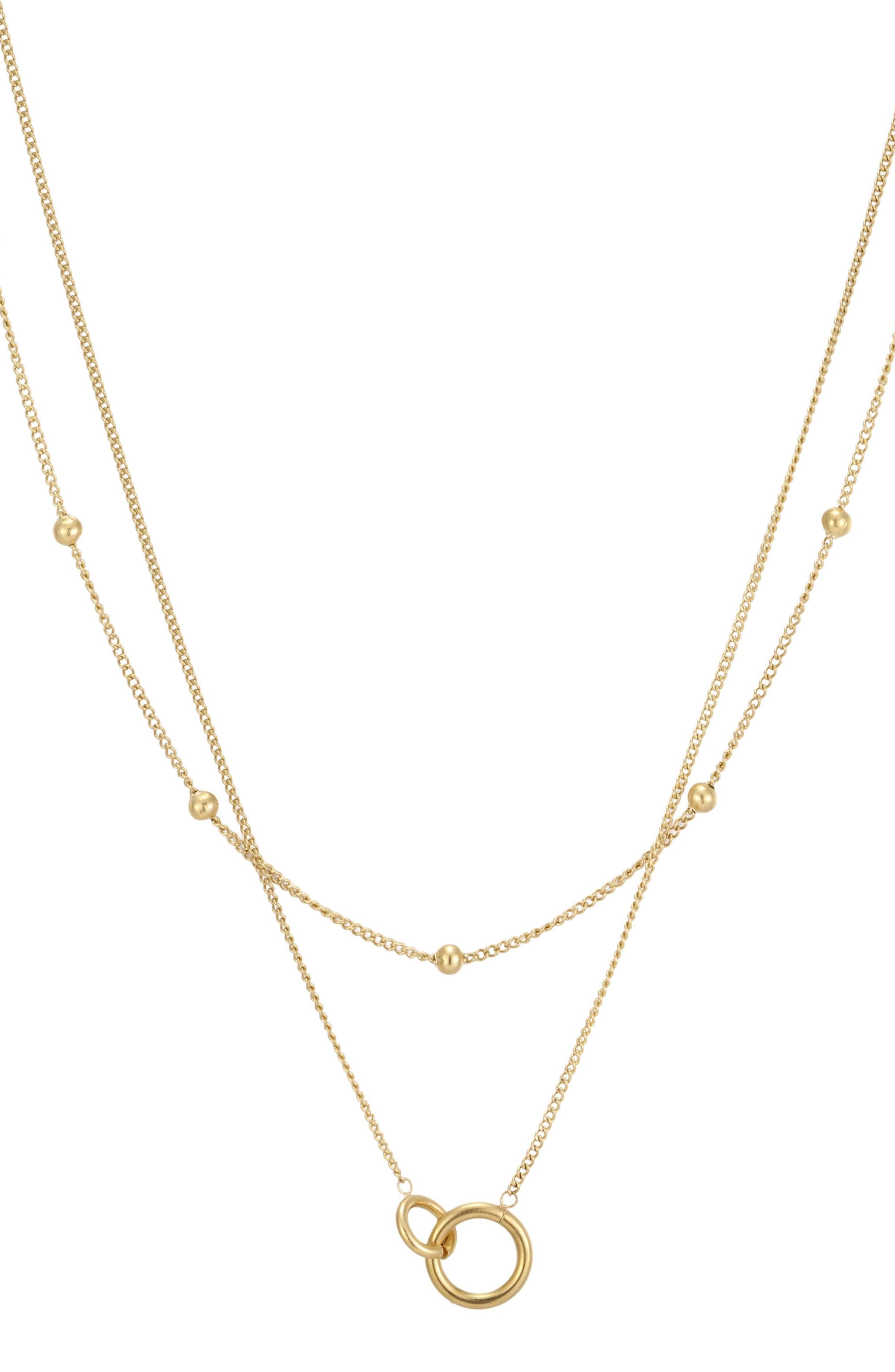 18k Gold Plated Layered Necklace