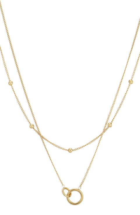 18k Gold Plated Layered Necklace