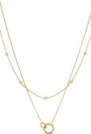 Adornia 18k Gold Plated Layered Necklace
