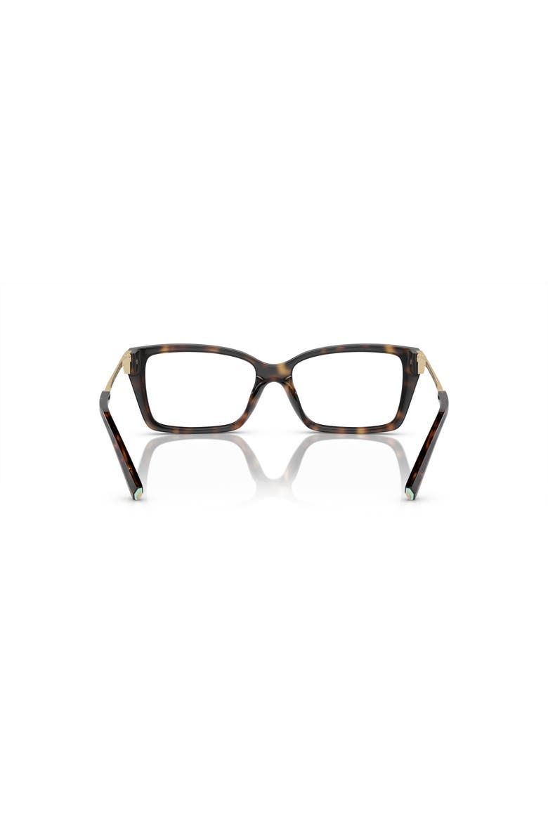 Tiffany & Co. 54mm Rectangle optical glasses, Alternate, color, Tortoise