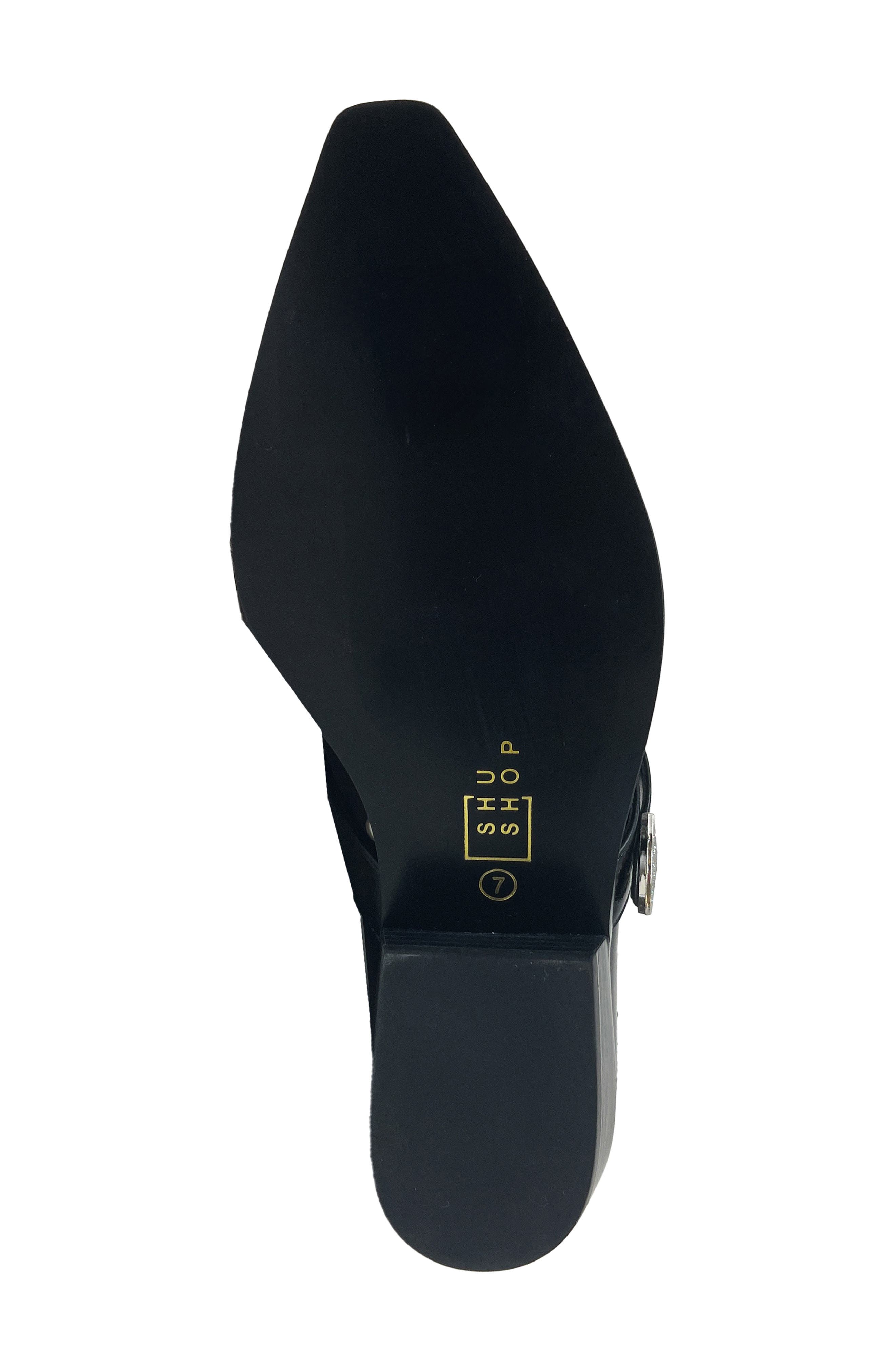 SHUSHOP Tessa Studded Mule, Alternate, color, Black