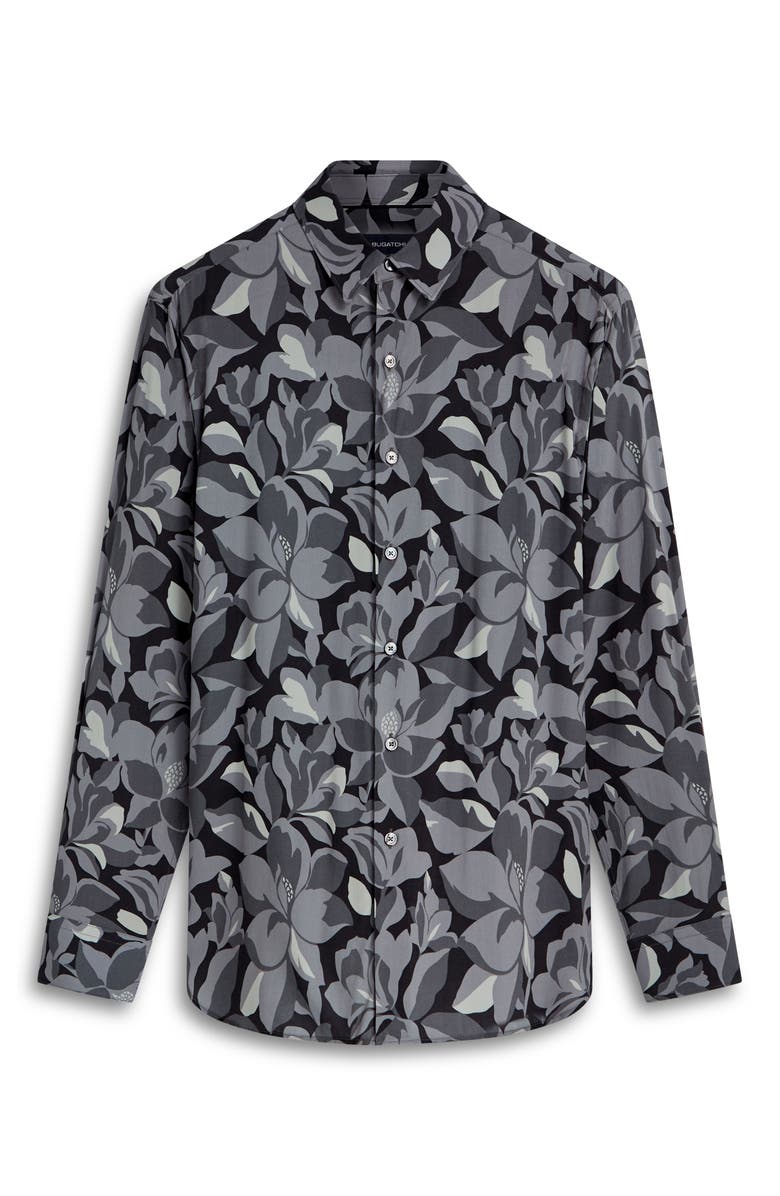 Bugatchi Julian Shaped Fit Floral Button-Up Shirt, Alternate, color,