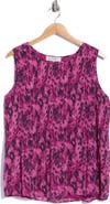 KASPER Pleat Release Sleeveless Blouse