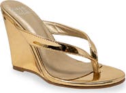 CHASE AND CHLOE Toe Post Wedge Sandal