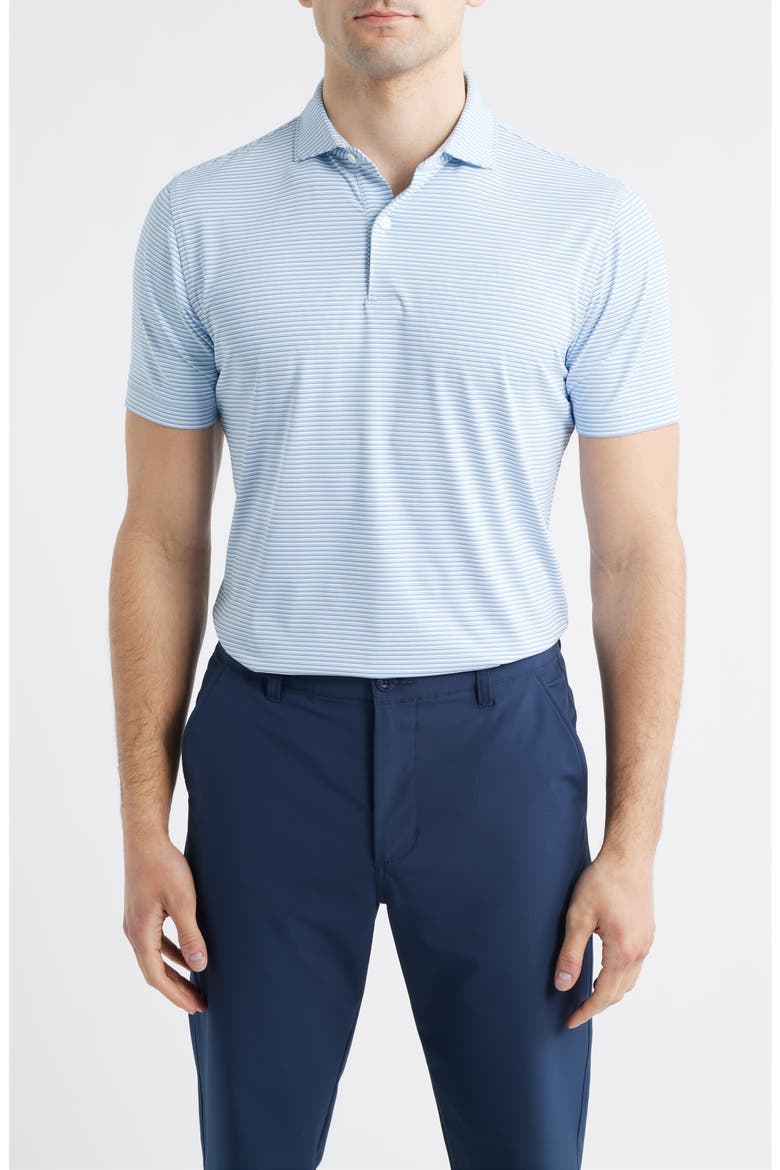 Ensemble Performance Jersey Golf Polo, Main, color, WHITE / LIGHT WILLOW