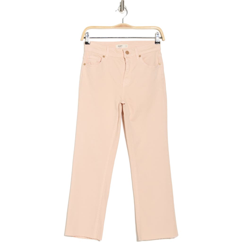 Oat New York Kick Flare Mid Rise Jeans In Chic Blush