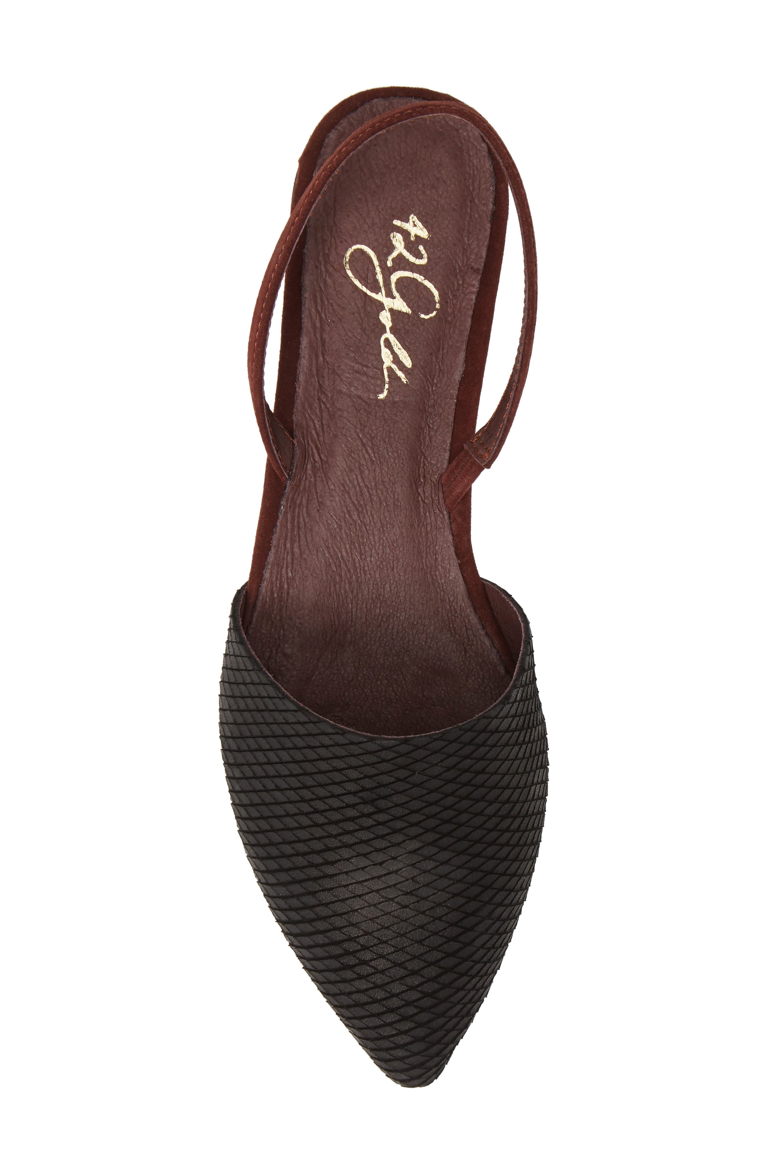 42 Gold Cab Pointy Toe Slingback Flat, Alternate, color, 