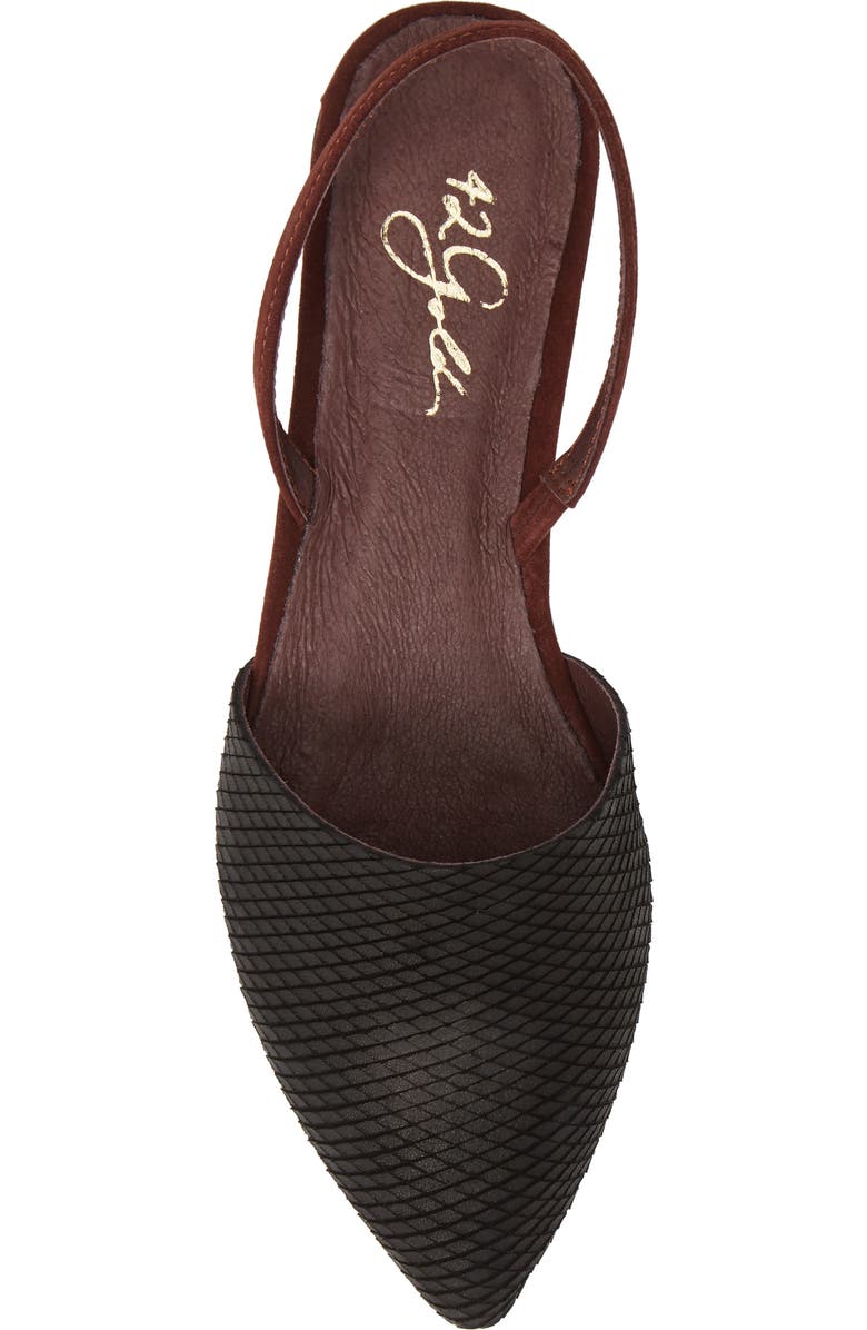 42 Gold Cab Pointy Toe Slingback Flat, Alternate, color,